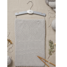 W23383-S: Baby Grey Knitted Shawl